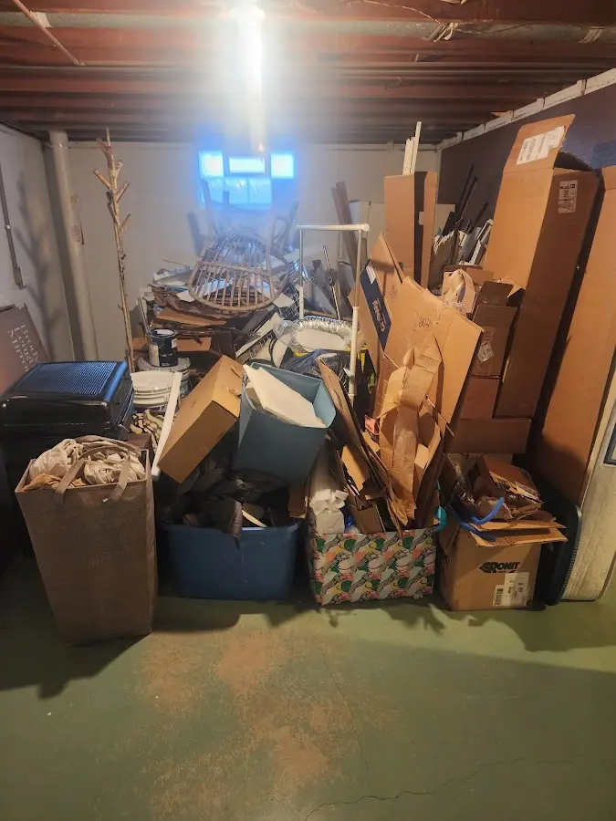 Roll-off dumpster container at job site for 4 Yard Dumpster Rental in Mary Esther